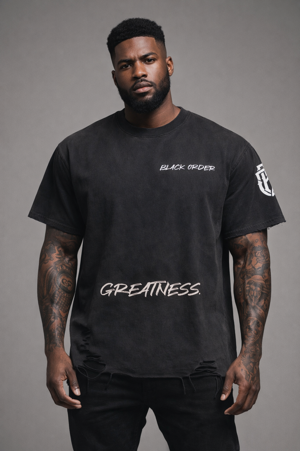 Snow Washed Raw-Hem T-Shirt