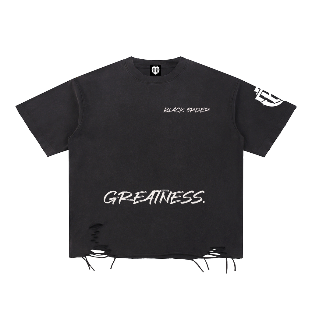 Snow Washed Raw-Hem T-Shirt