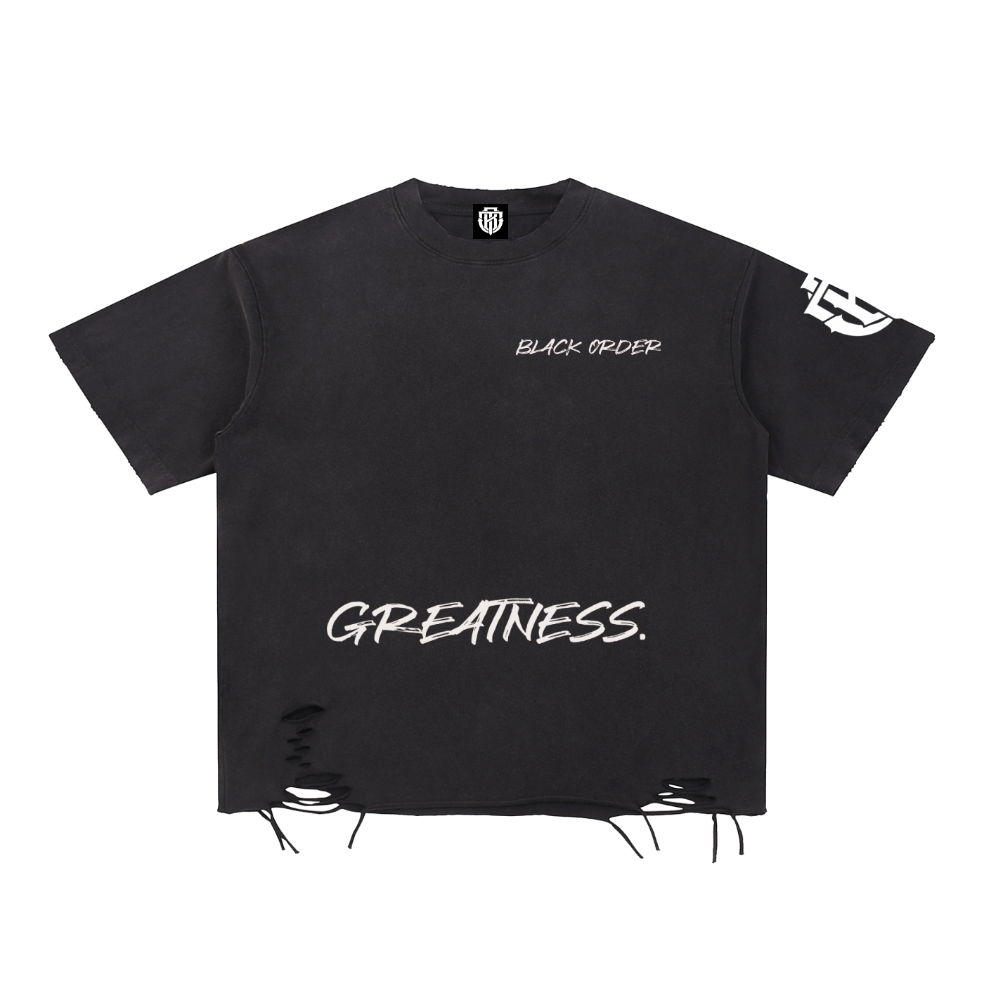 Snow Washed Raw-Hem T-Shirt