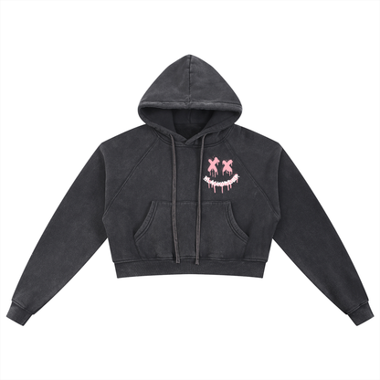 Snow Washed Cropped Hoodie