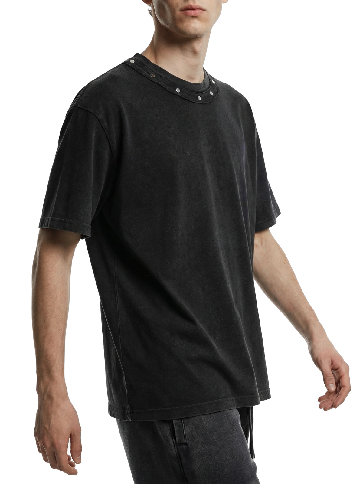 Pumpkin Bear Unisex Washed Boxy Studded T-Shirt