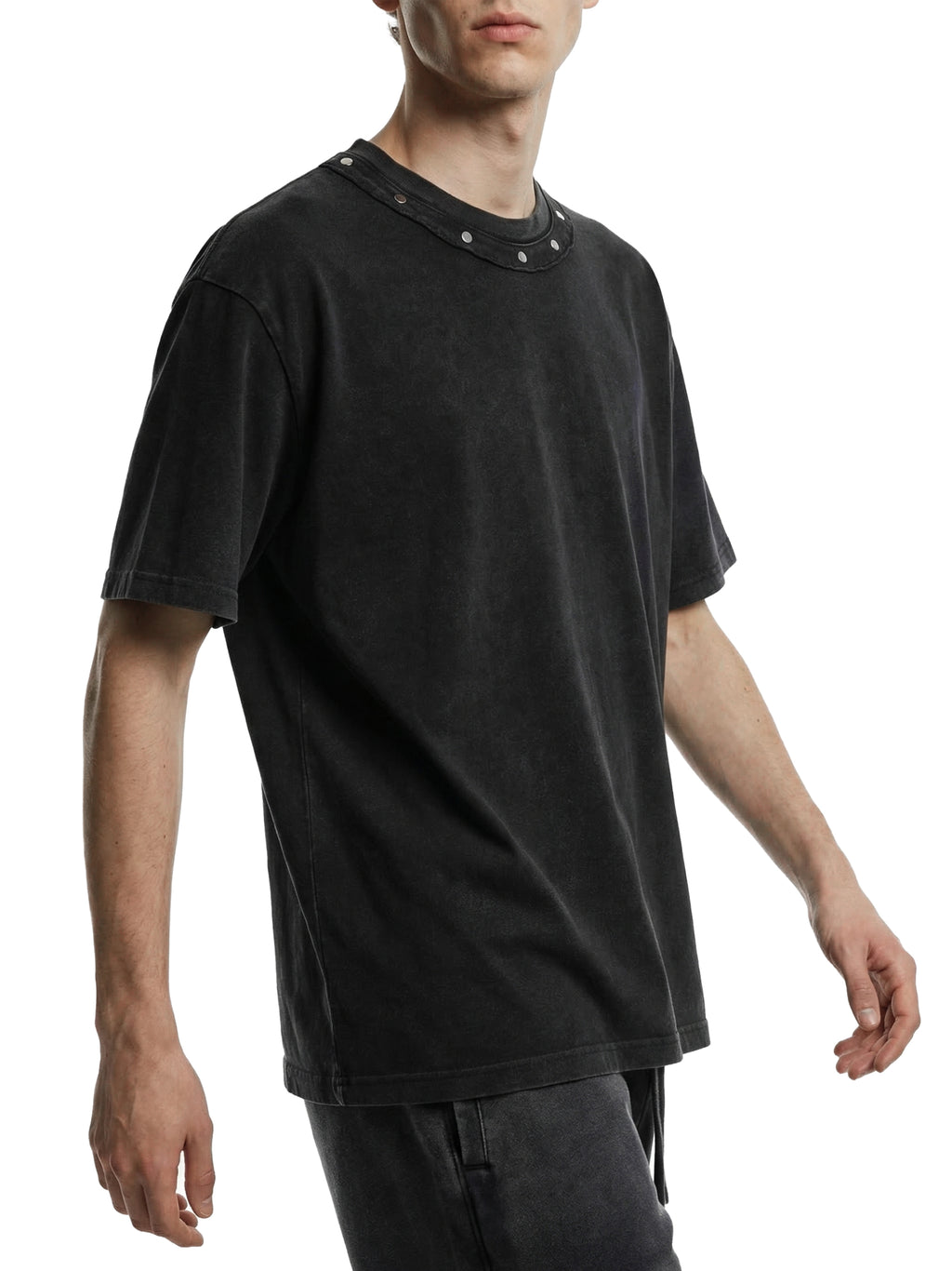 Trick Or Die Unisex Washed Boxy Studded T-Shirt
